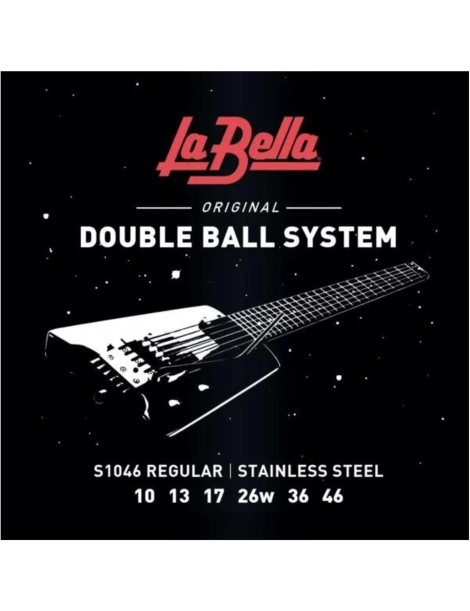 CUERDA ELÉCTRICA LA BELLA S-1046 10-46 REGULAR DOUBLE BALL SYSTEM JUEGO