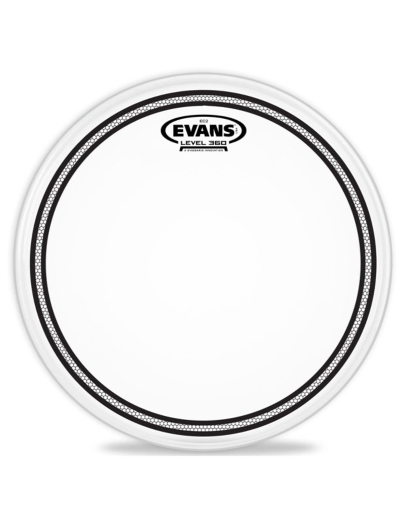 PARCHE EVANS COATED TRANSPARENTE RUGOSO EC2 2 CAPAS CON MUFFLE CAJA B14EC2S 14"