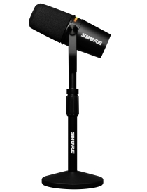 MICRÓFONO ESTUDIO SHURE SH MV7PLUS-K-BNDL PODCAST NEGRO CON SOPORTE