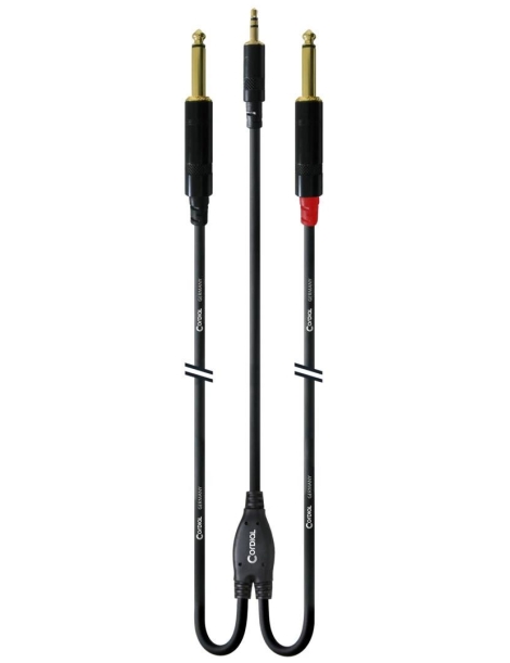 CABLE MINIJACK M - 2 JACK M MONO LARGO 3 METROS