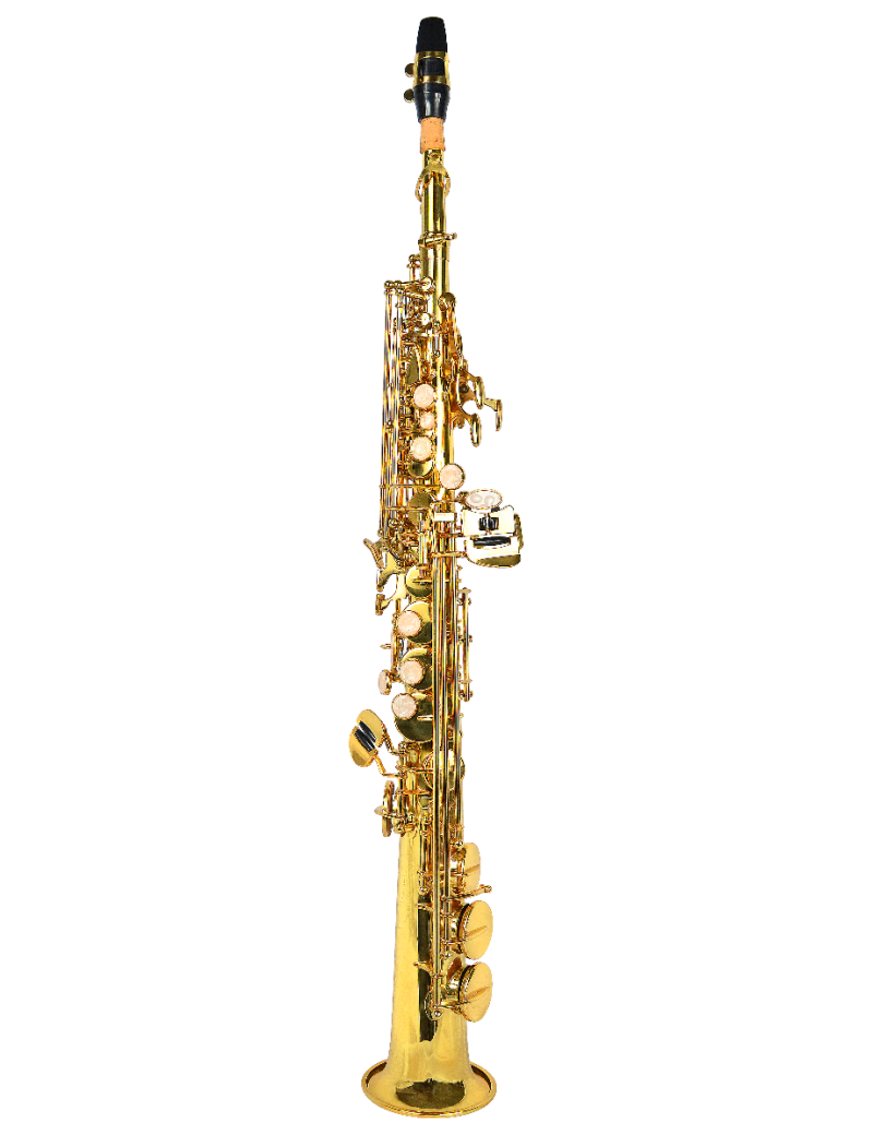 SAXO SOPRANO AMADEUS SS660 SIb LACADO LLAVE DE FA CON ESTUCHE