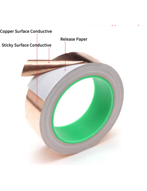 CINTA DE COBRE ADHESIVA PARA APANTALLAR 20mm DE GROSOR 20 METROS