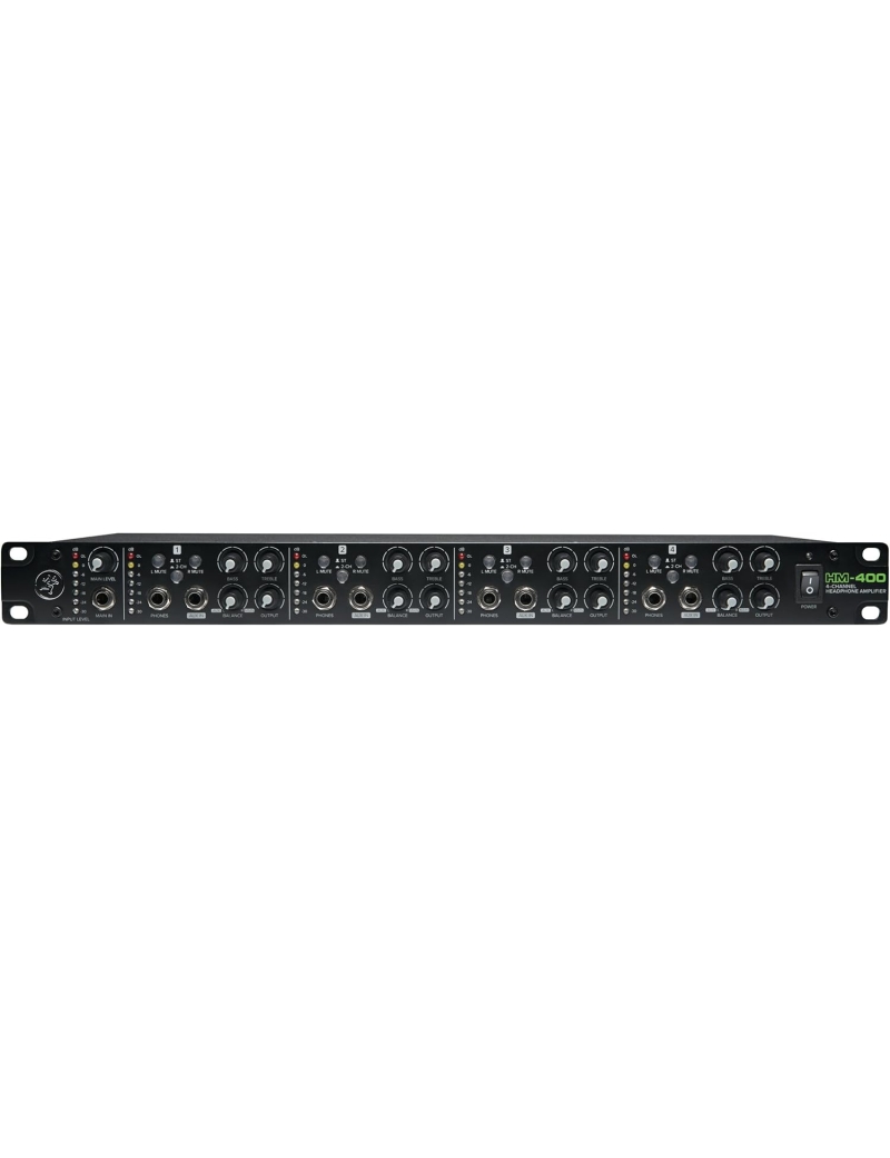 AMPLIFICADOR AURICULARES MACKIE HM-400 4 CANALES PARA RACK 19"