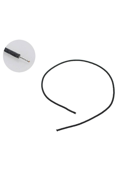 CABLE ALGODON TRENZADO PARA SOLDAR POR METRO NEGRO 30CM