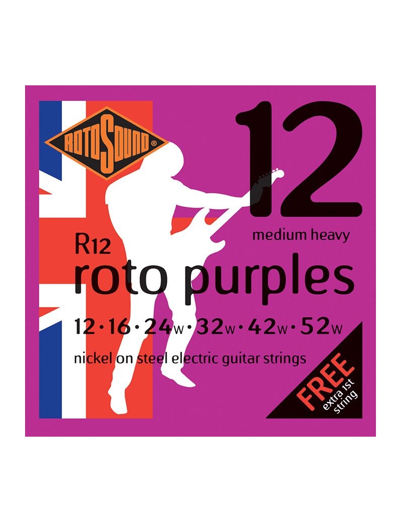 CUERDA ELÉCTRICA ROTOSOUND R12 12-52 NICKEL MEDIUM HEAVY JUEGO