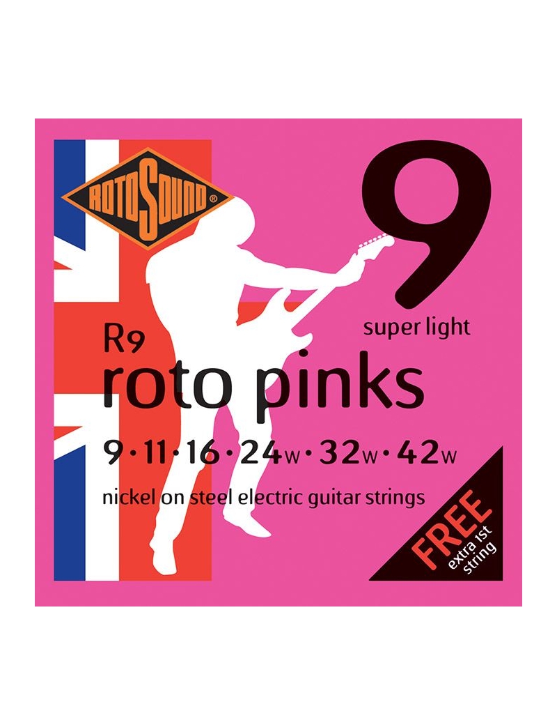 CUERDA ELÉCTRICA ROTOSOUND R9 9-42 NICKEL SUPER LIGHT JUEGO