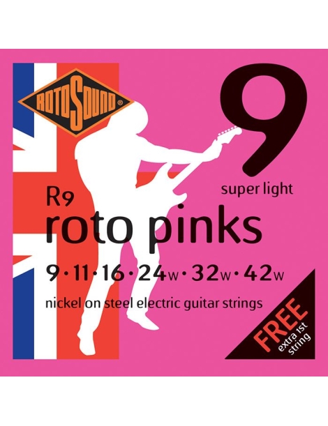 CUERDA ELÉCTRICA ROTOSOUND R9 9-42 NICKEL SUPER LIGHT JUEGO