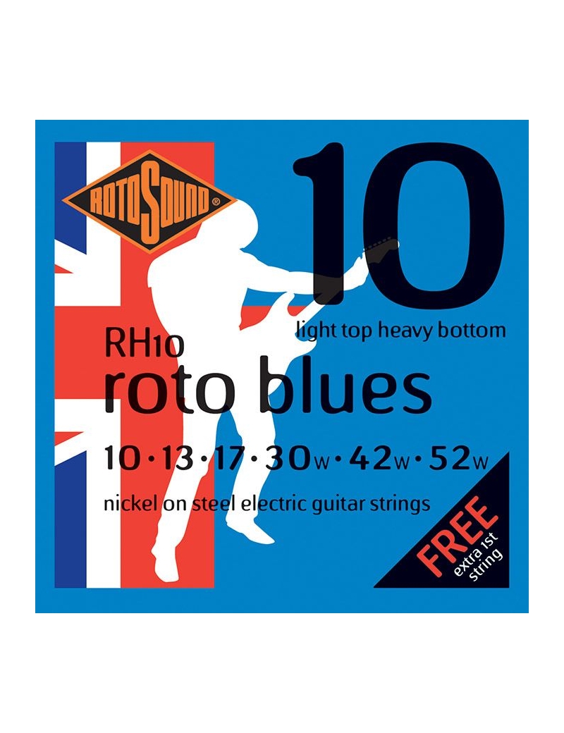 CUERDA ELÉCTRICA ROTOSOUND RH10 10-52 NICKEL LIGHT TOP HEAVY JUEGO