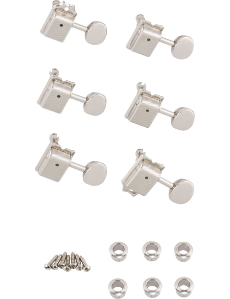 CLAVIJERO ELÉCTRICA FENDER 6 EN LINEA AMERICAN VINTAGE STRAT/TELE NIQUEL 0992040000
