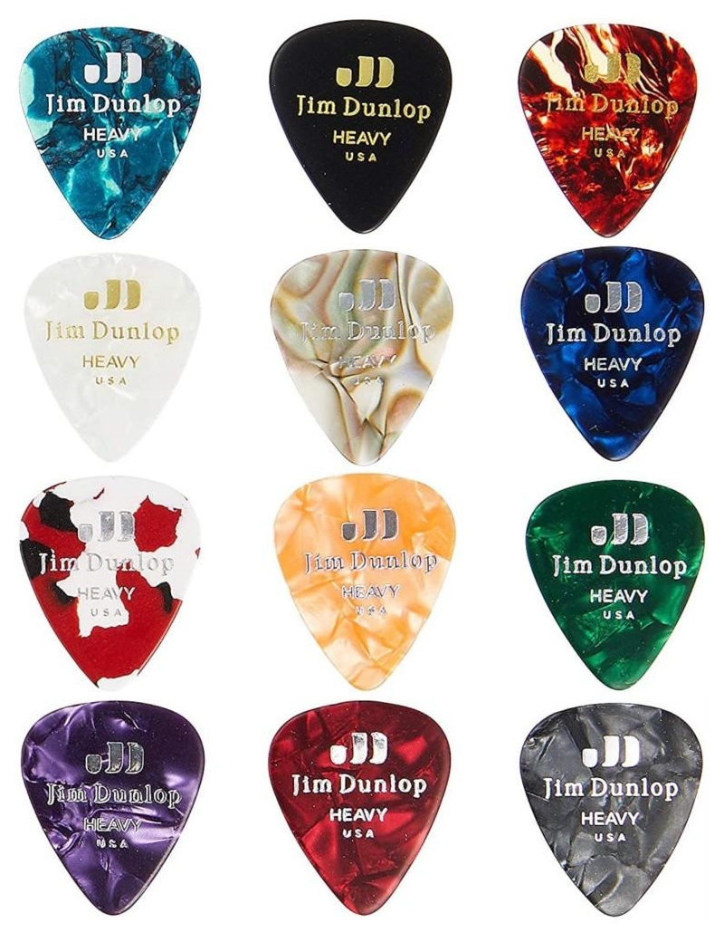 PACK DE 12 PUAS DUNLOP CELLULOID HEAVY ADUPVP107