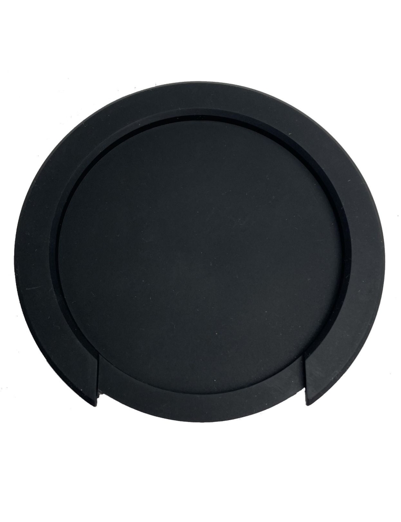 TAPA ANTIACOPLE CLÁSICA Y ACÚSTICA REDONDA NEGRO 86mm