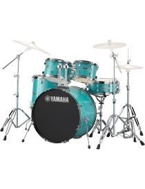 BATERÍA YAMAHA SET RDP0F5 RYDEEN 5 CASCOS CAJA 14"- 10"-12"-14"-20"- TURQUOISE GREEN CON HERRAJES