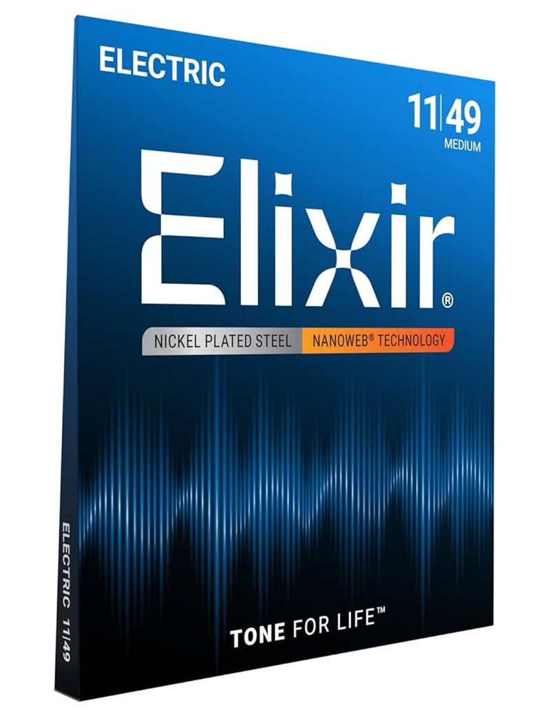 CUERDA ELÉCTRICA ELIXIR 12102 011-049 NANOWEB ANTI-RUST JUEGO