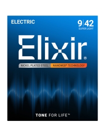 CUERDA ELÉCTRICA ELIXIR 12002 009-042 NANOWEB ANTI-RUST JUEGO