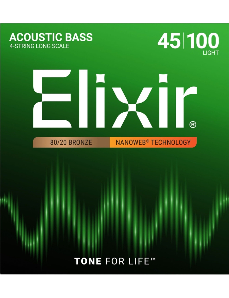 CUERDA BAJO ACÚSTICO ELIXIR 14502 45-100 BRONZE JUEGO