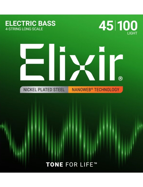 CUERDA BAJO ELÉCTRICO ELIXIR14052 045-100 NICKEL JUEGO