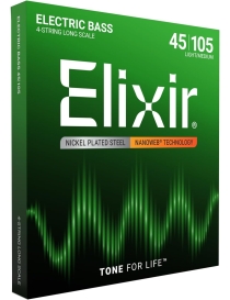 CUERDA BAJO ELÉCTRICO ELIXIR14077 045-105 NICKEL JUEGO