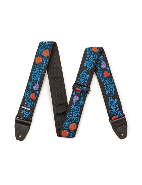 CORREA GUITARRA DUNLOP JIMI HENDRIX JH-24 BLACKLIGHT MONTEREY BLUE