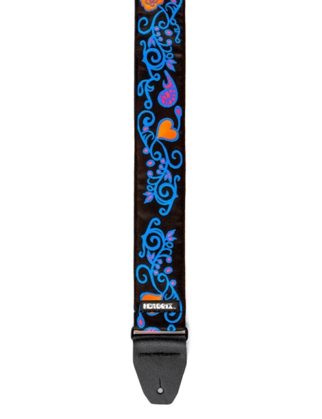 CORREA GUITARRA DUNLOP JIMI HENDRIX JH-24 BLACKLIGHT MONTEREY BLUE