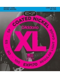 CUERDA BAJO ELÉCTRICO D'ADDARIO EXP-170 45-100 NEW COATED JUEGO