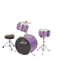 BATERÍA JINBAO SET JUNIOR 1042 MORADO PLATOS SILLÍN BAQUETA