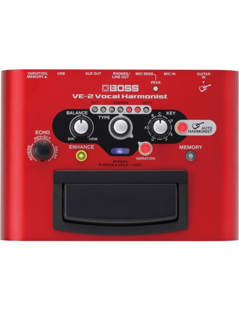 MULTIEFECTO BOSS ARMONIZADOR VOCAL VE-2 CON 24 EFECTOS DE ARMONIA,REVERB,DELAY ETC