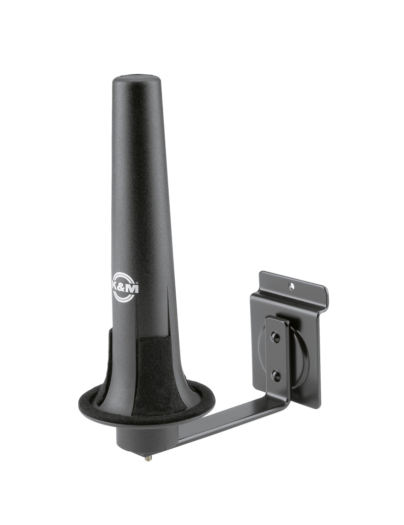 SOPORTE SAXO SOPRANO K&M PARA PARED TIPO LAMA