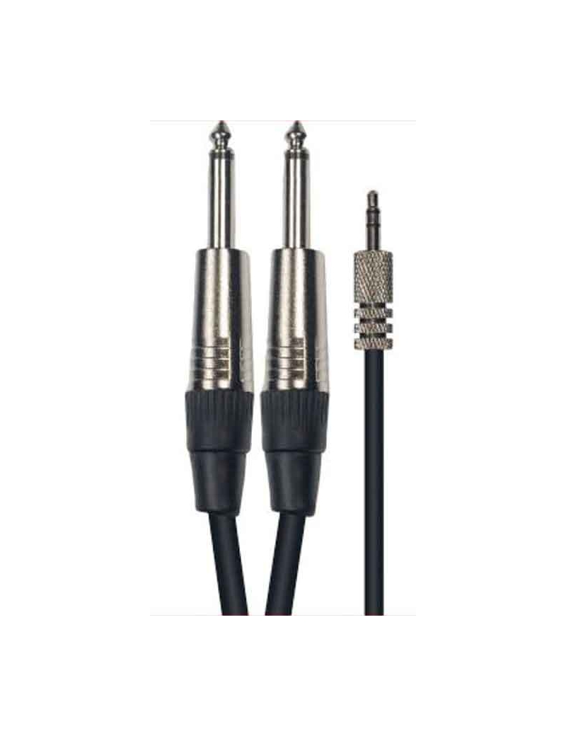 CABLE MINI JACK M ESTEREO - 2 JACK M 3 METROS YELLOW CABLE