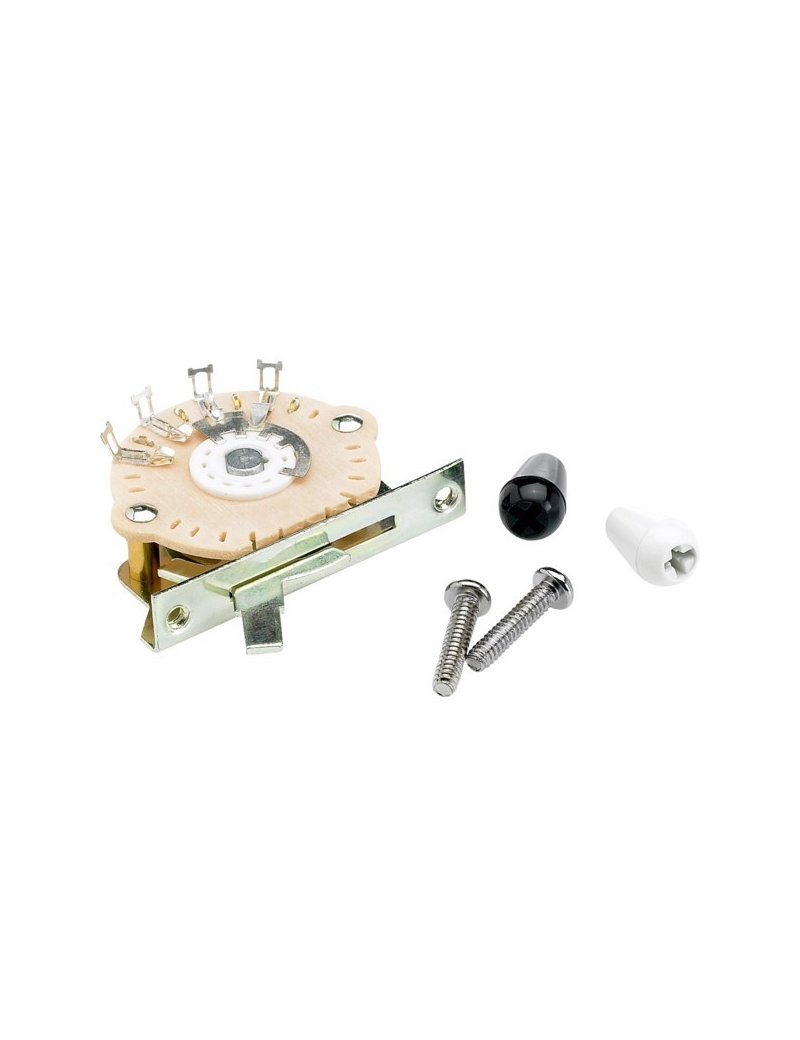 CAMBIO PASTILLA CONMUTADOR 5 POSICIONES INCLUYE PIVOTE BLANCO Y NEGRO PARA GUITARRAS FENDER 991367000