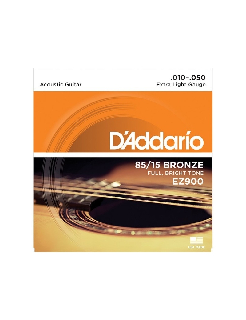 CUERDA ACÚSTICA D'ADDARIO EZ-900 10-50 BRONZE EXTRA LIGHT JUEGO