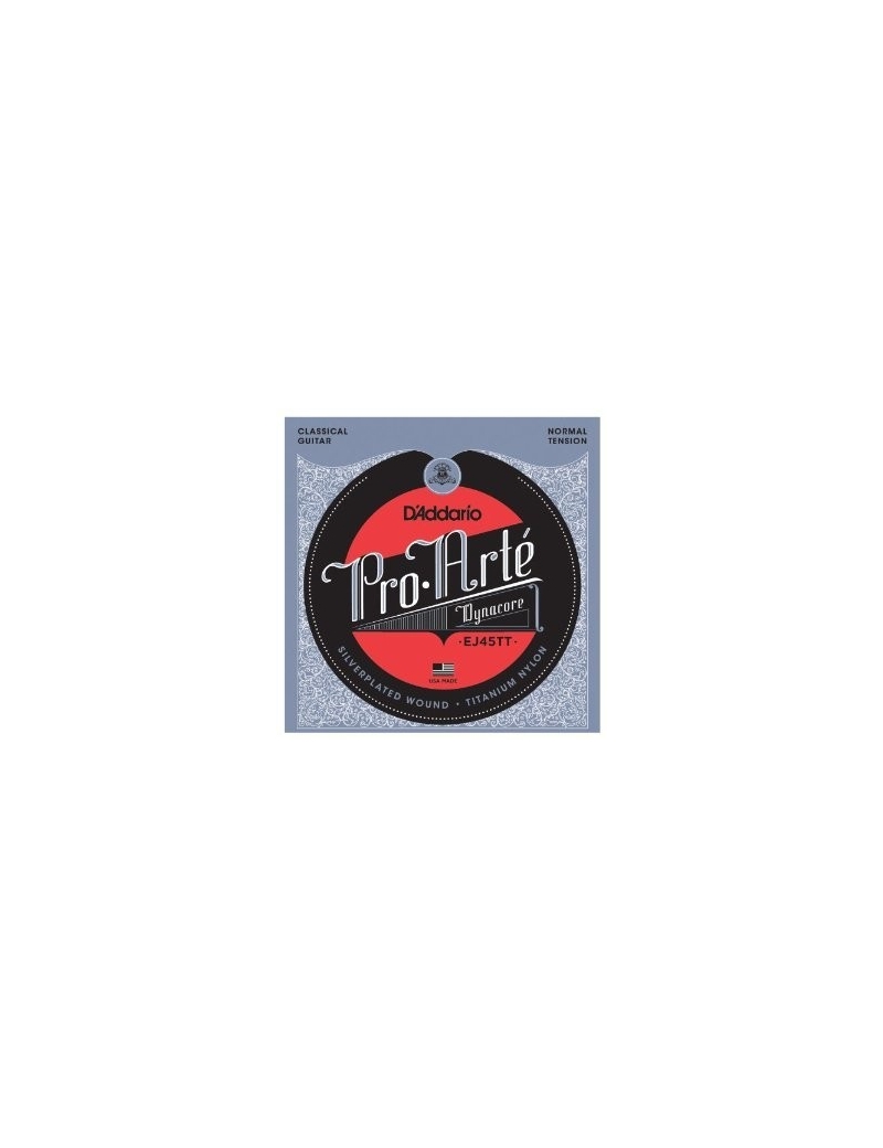 CUERDA CLÁSICA D'ADDARIO EJ-45TT PRO ARTE DYNACORE TITANIO TENSIÓN NORMAL JUEGO