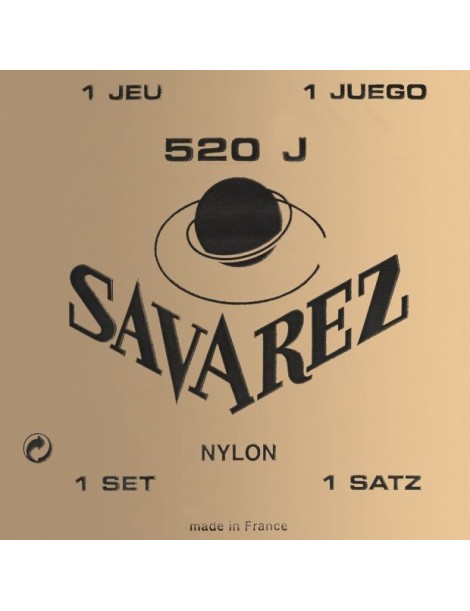 CUERDA CLÁSICA SAVAREZ CARTA AMARILLA 520-J TENSIÓN FUERTE JUEGO