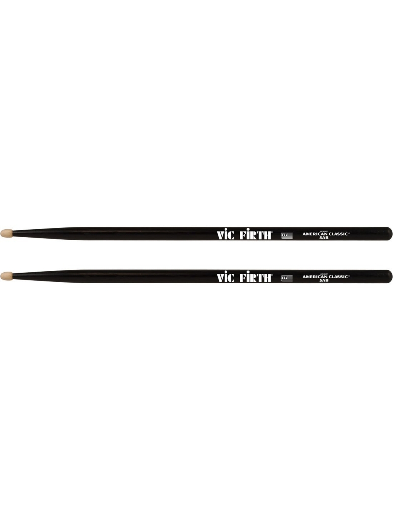 BAQUETA VIC FIRTH 5AB NEGRA AMERICAN CLASSIC HICKORY