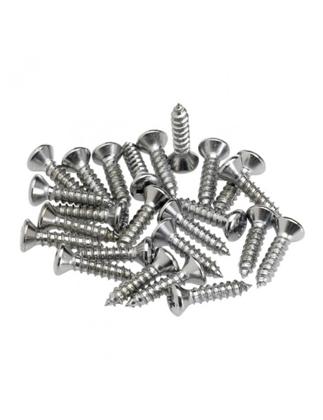TORNILLO FENDER PARA GOLPEADORES Y TAPAS DE GUITARRA ELÉCTRICA, CROMADOS PACK DE 24 UNIDADES 0994923000