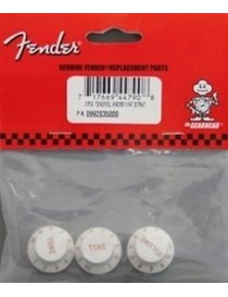 BOTONES PARA POTENCIÓMETRO PACK DE 3 ,FENDER STRATOCASTER BLANCO 992035000