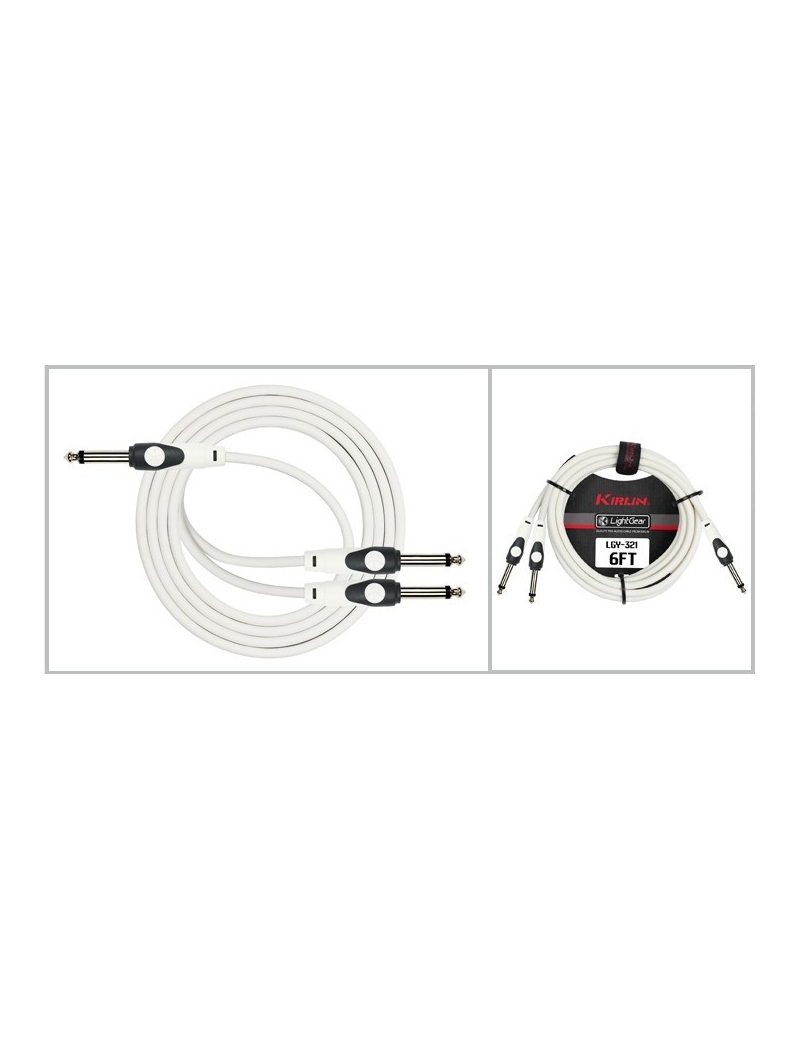 CABLE JACK M - 2 JACK M 2 METROS CALIBRE 24 KIRLIN COLOR BLANCO